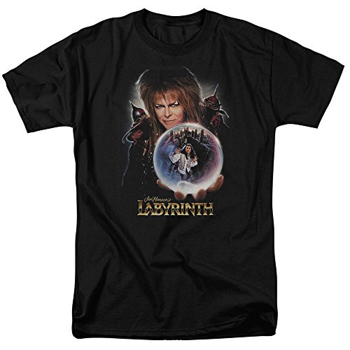 Labyrinth Goblin King Crystal Ball T Shirt  and  Stickers (Black) Large