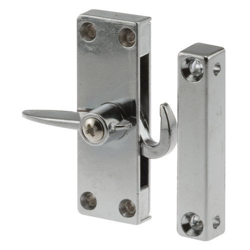 Slide-Co 1233-R Sliding Screen Door Latch, Chrome/Diecast
