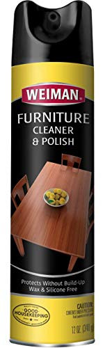 Weiman Wood  and  Furniture Cleaner  and  Polish - 12 Ounce - Aerosol Protect Clean Polish Wax Your Wood Tables Chairs Cabinets