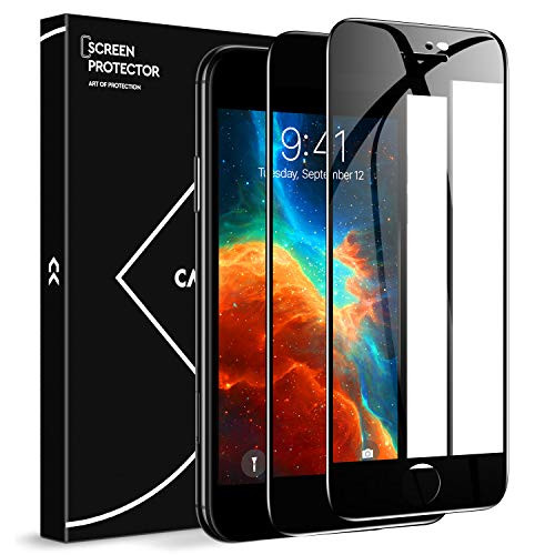 CASEKOO  Shatterproof  Compatible with iPhone SE 2020 Screen Protector, designed for iPhone 8/7 Screen Protector  Full Coverage  HD Clear Tempered Glass Screen Protector for iPhone SE 2020/8/7  4.7inch  - (2-Pack)