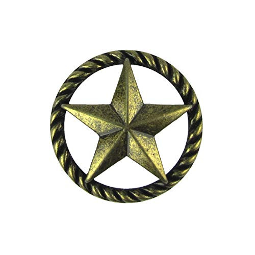 Treasure Gurus Gold Texas Star Kitchen Drawer Pull Rustic Metal Vanity Knob Western Cabinet Hardware