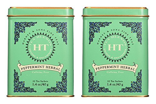 Harney  and  Sons Peppermint Herbal Tin, 20 Count Pack Of 2