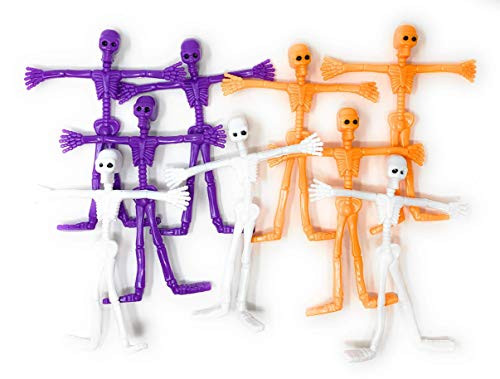 Bulk 30 Pack Bendable Posable Halloween Skeleton Assortment - Ideal Halloween Alternative to Candy