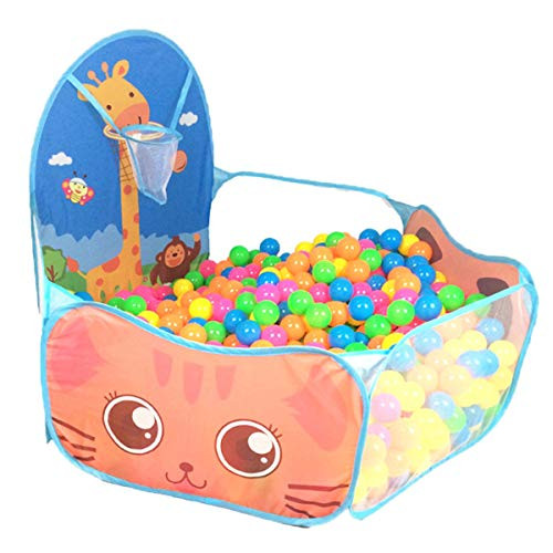Ruiqas Kids Ball Pit Toddler Ball Pool Baby Play Tent, Playpen Ball Pit Pool with Basketball Hoop Foldable Storage Bag (Balls Not Included) Ruiqas Kids Ball Pit Toddler Ball Pool Baby Play Tent, Playpen Ball Pit Pool with Basketball Hoop Foldable Storage Bag (Balls Not Included)