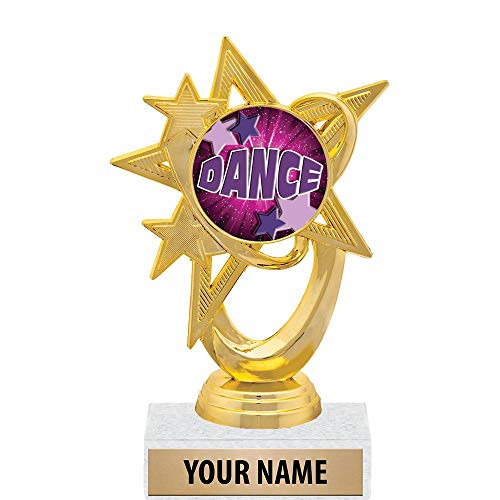 5.5 inch Gold Dance Trophies, Custom Astral Star Dance Trophy Award Prime