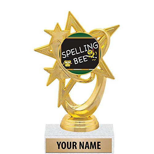 5.5 inch Gold Spelling Bee Trophies, Custom Astral Star Spelling Bee Trophy Award Prime 5.5 inch Gold Spelling Bee Trophies, Custom Astral Star Spelling Bee Trophy Award Prime