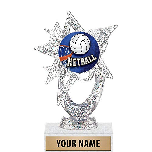 Personalised 7 Inch Netball Gold Tone Trophy 