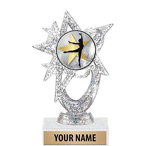5.5 inch Silver Glitter Female Ballet Trophies, Custom Astral Star Female Ballet Trophy Award Prime 5.5 inch Silver Glitter Female Ballet Trophies, Custom Astral Star Female Ballet Trophy Award Prime