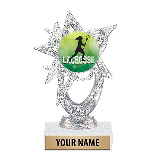 5.5 inch Silver Glitter Female Lacrosse Trophies, Custom Astral Star Female Lacrosse Trophy Award Prime 5.5 inch Silver Glitter Female Lacrosse Trophies, Custom Astral Star Female Lacrosse Trophy Award Prime