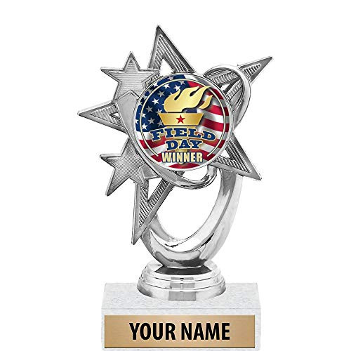 5.5 inch Silver Field Day Winner Trophies, Custom Astral Star Field Day Winner Trophy Award Prime