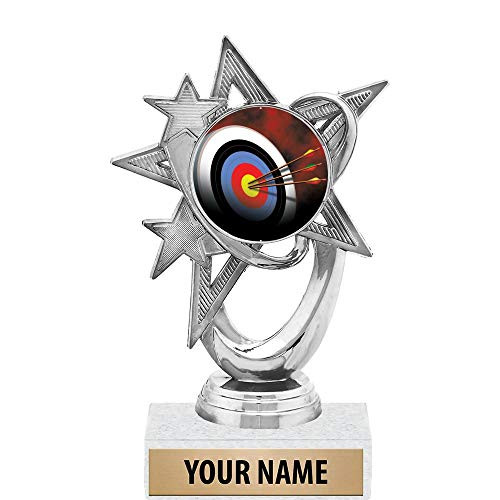 5.5 inch Silver Archery Trophies, Custom Astral Star Archery Trophy Award Prime 5.5 inch Silver Archery Trophies, Custom Astral Star Archery Trophy Award Prime