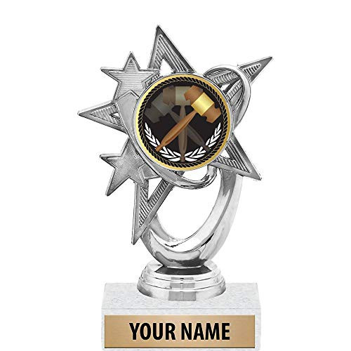5.5 inch Silver Debate Trophies, Custom Astral Star Debate Trophy Award Prime