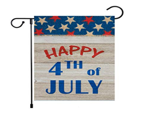 Matissa 4th of July Decorations American Garden Flags United States Flags 18 X 12 Inch (Happy 4th of July  and  Stars, Flag Only)