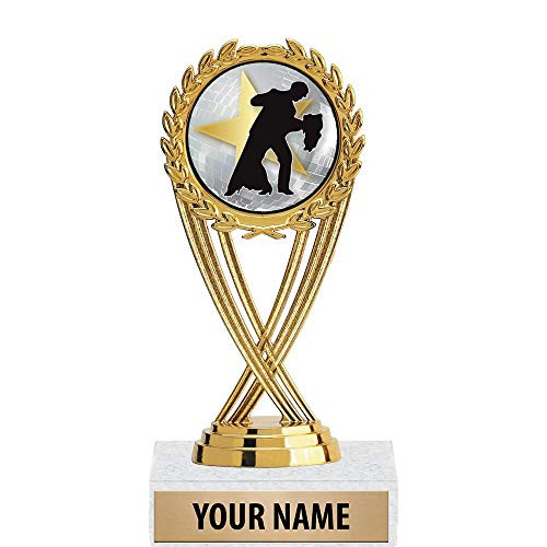 5.5 inch Gold Ballroom Dance Star Trophies, Custom Olympia Ballroom Dance Star Trophy Award Prime
