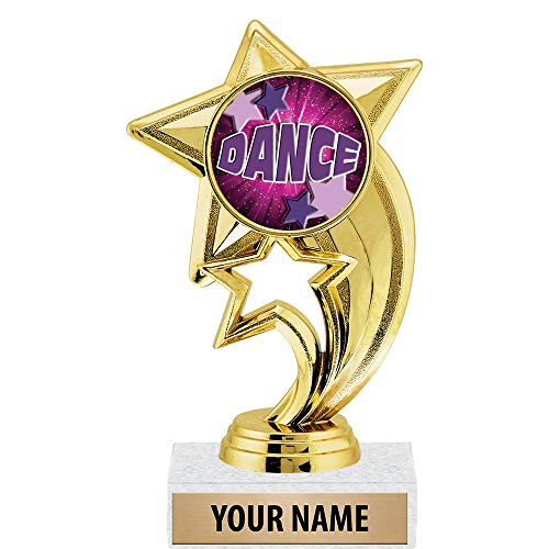 6 inch Gold Dance Trophies, Custom Star Rocket Dance Trophy Award Prime