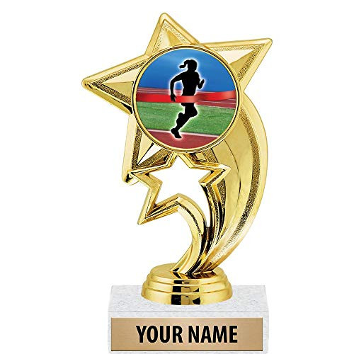 6 inch Gold Female Finish Line Trophies, Custom Star Rocket Female Finish Line Trophy Award Prime 6 inch Gold Female Finish Line Trophies, Custom Star Rocket Female Finish Line Trophy Award Prime