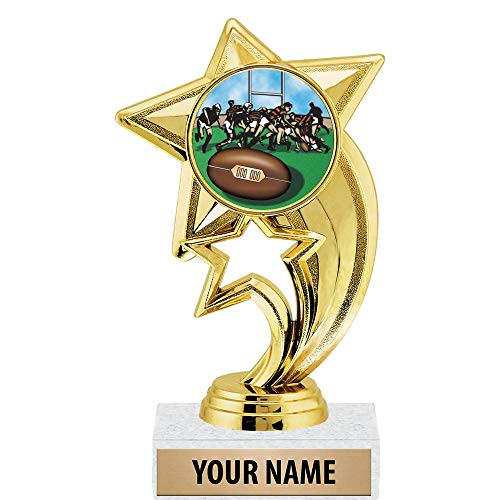 6 inch Gold Rugby Trophies, Custom Star Rocket Rugby Trophy Award Prime 6 inch Gold Rugby Trophies, Custom Star Rocket Rugby Trophy Award Prime