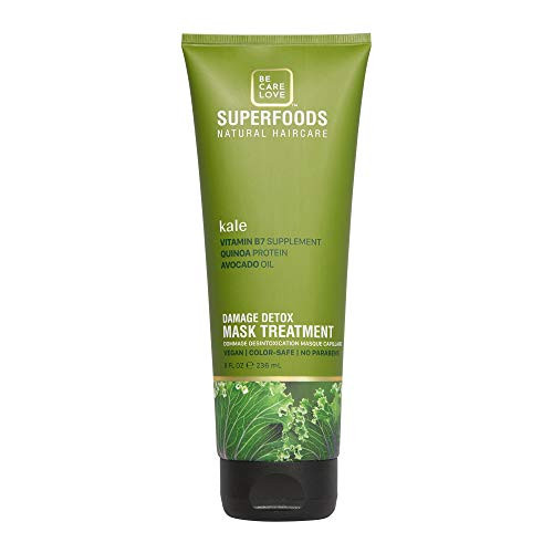 Be Care Love SuperFoods Damage Detox Mask Treatment, Kale, 8 Fl Oz