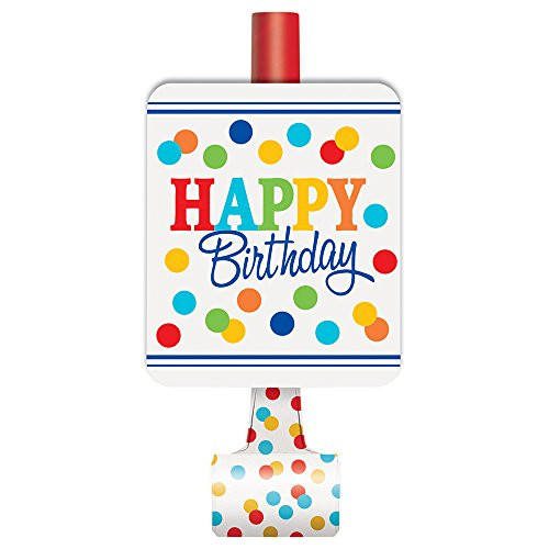 Rainbow Mini Polka Dot Party Blowers, 8ct Rainbow Mini Polka Dot Party Blowers, 8ct