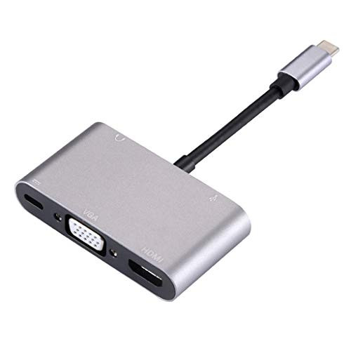 freneci USB C Hub Type C to HDMI USB3.0 PD VGA 3.5MM Port