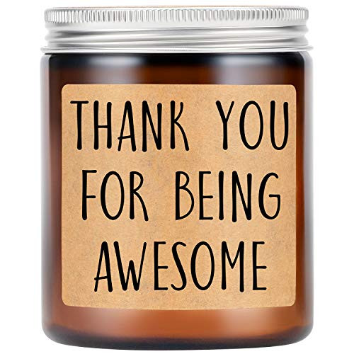 LEADO Lavender Scented Candles - Thank You Gifts, Best Friend, Coworker Gifts for Women - Thank You for Being Awesome - Birthday Gifts for Friends Female, Coworkers, Boss, Employee Appreciation Gifts LEADO Lavender Scented Candles - Thank You Gifts, Best Friend, Coworker Gifts for Women - Thank You for Being Awesome - Birthday Gifts for Friends Female, Coworkers, Boss, Employee Appreciation Gifts