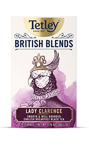 Tetley British Blends, Lady Clarence, Smooth  and  Well Rounded Black Tea, 20 Count Tea Bags