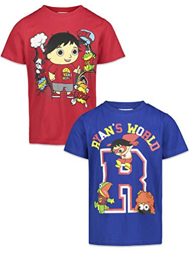 RYAN'S WORLD Little Boys Short-Sleeve 2 Pack T-Shirts 5 Blue/Red