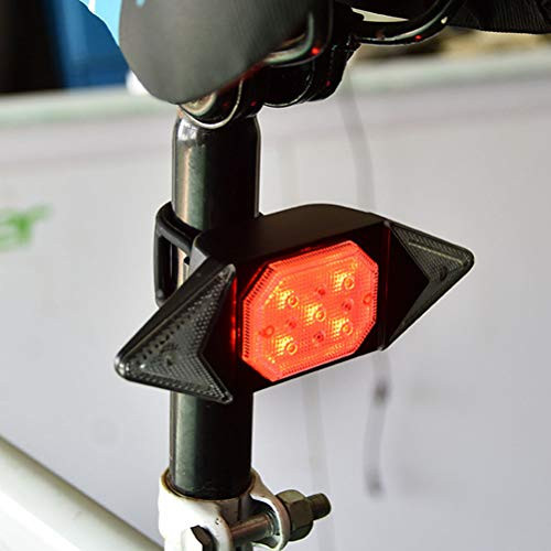 JAOCDOEN Bicycle Light, Wireless Remote Control Bicycle Rear Tail Light USB Charging Bike Turn Signals Safety Warning Light