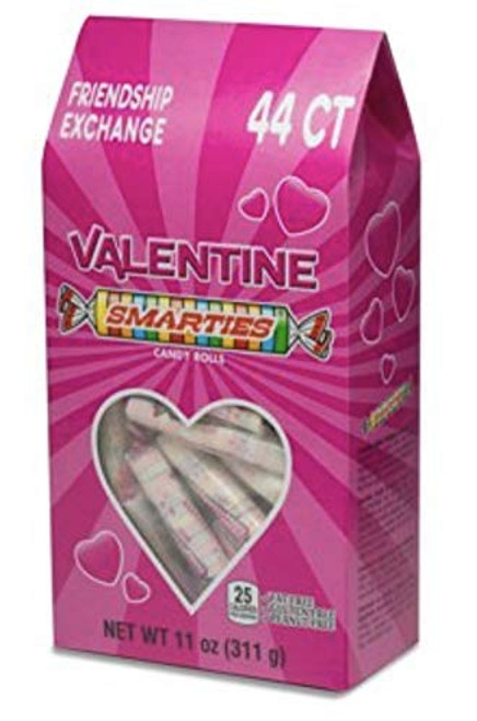 Smarties 11oz Valentine Individually Wrapped Candy Rolls Candies Box (Pack of 3)