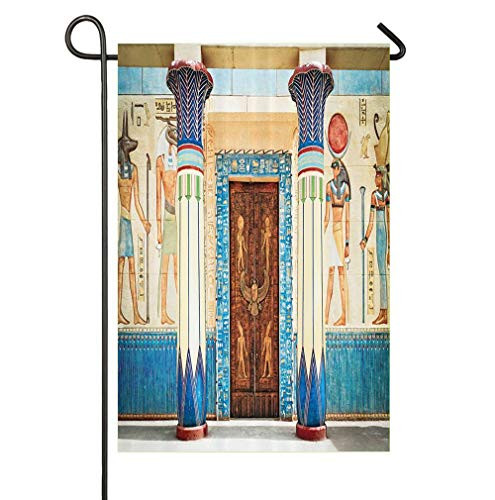 HOOSUNFlagrbfa Ancient Egyptian Writing on Stone Ancient Egypt Indigenous Civilization Picture Garden Flag Welcome Decorative Flags for Party Yard and Home Outdoor Decor