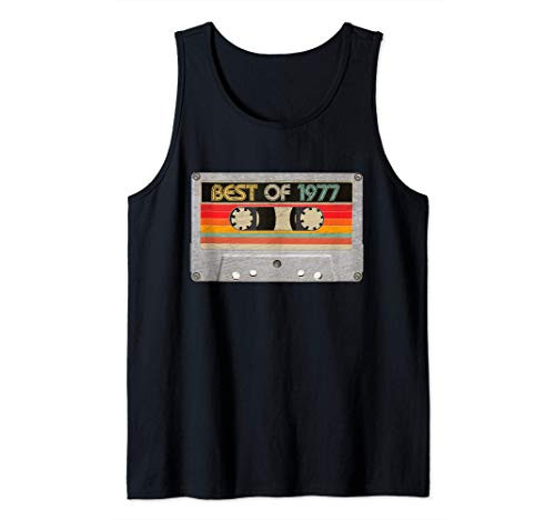 Best Of 1977 44th Birthday Gifts Cassette Tape Vintage Tank Top