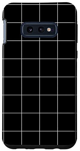 Galaxy S10e Windowpane Check Grid (white/black) Case