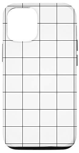iPhone 12/12 Pro Windowpane Check Grid (black/white) Case
