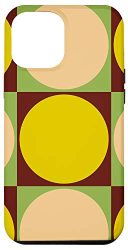 iPhone 12 Pro Max Colorful Beige Yellow Green Brown Color 70s Style Retro Dots Case
