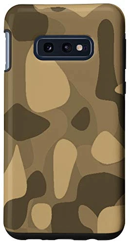 Galaxy S10e Tan Brown Camo Patterned Camouflage Cover Case