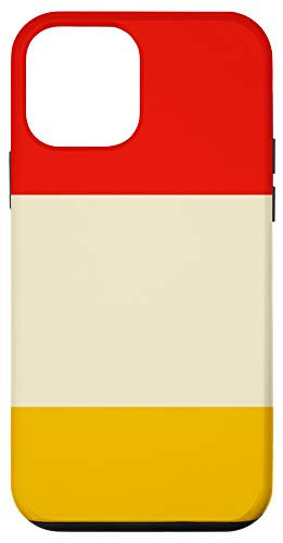 iPhone 12 mini Red Beige Yellow Summer Vibes 70s Style Retro Stripes Case
