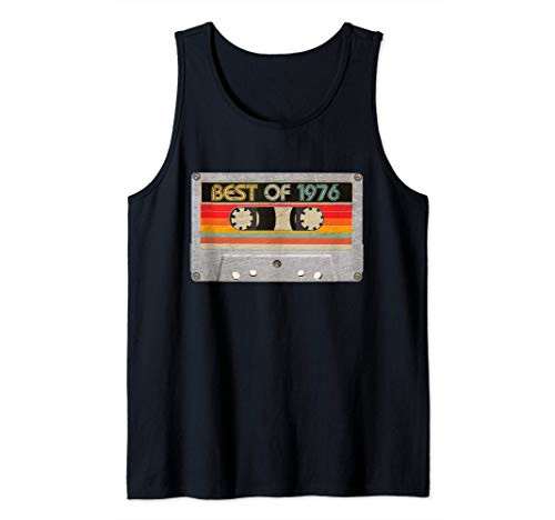 Best Of 1976 45th Birthday Gifts Cassette Tape Vintage Tank Top