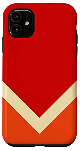 iPhone 11 Red Beige Orange Vintage Vibes 70s Style Retro Design Case