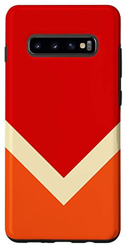 Galaxy S10plus Red Beige Orange Vintage Vibes 70s Style Retro Design Case