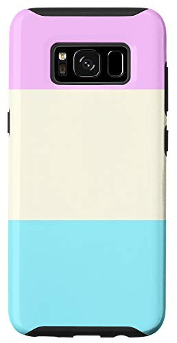 Galaxy S8 Pink Beige Baby Blue Girly Vibes 70s Style Retro Stripes Case