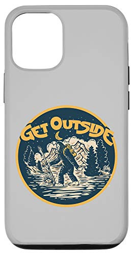 iPhone 12/12 Pro Get Outside Hiking Sasquatch  and  Mountains Outdoor Bigfoot Case