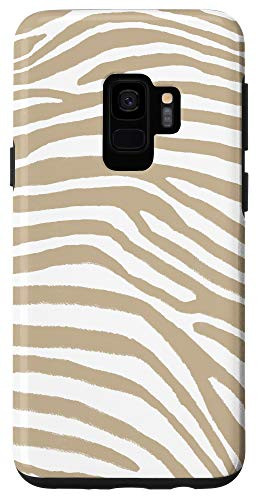 Galaxy S9 Tan Zebra Stripes Pattern Case