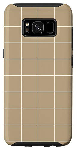 Galaxy S8 Windowpane Check Grid (white/tan) Case