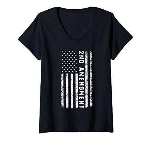Womens Second Amendment Clothing Patriotic 2nd Amendment V-Neck T-Shirt