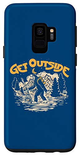 Galaxy S9 Get Outside Hiking Sasquatch  and  Mountains Outdoor Bigfoot Case