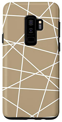 Galaxy S9plus Geometric Lines (white/tan) Case