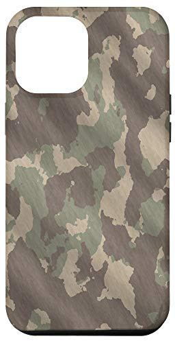 iPhone 12 Pro Max Brown Green Tan Camo Patterned Camouflage Cover Case