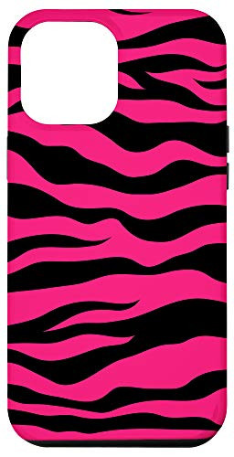 iPhone 12 Pro Max Zebra Case Zebra Black Stripes Red Violet Purple Pink Phone Case