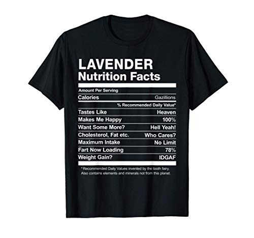 Lavender Syrup Nutrition Facts Funny T-Shirt