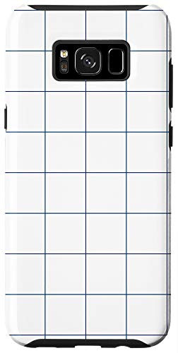 Galaxy S8plus Windowpane Check Grid (navy blue/white) Case